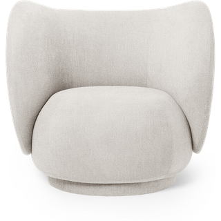 Rico Lounge Chair - Swivel - Bouclé - Off-White