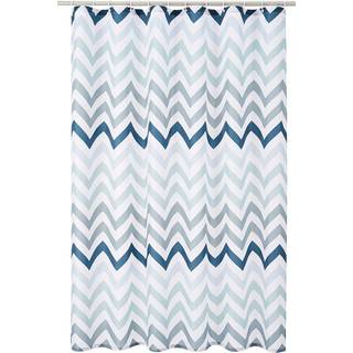 Amazon Basics Badeværelse Bruser Gardin Vandbestandigt stof med Grommets & Hooks Machine Wastable 72 """" X72 """" Blue Ombre Chevron
