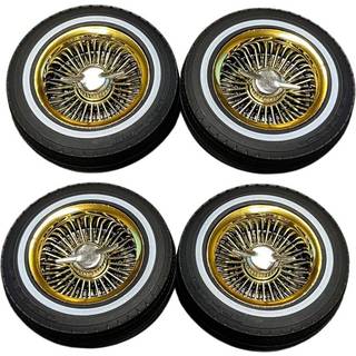 RedCat RER14434 Whitewall Lavprofildæk med guldfælge