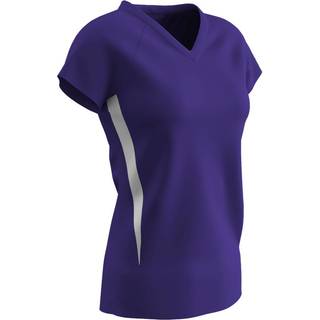 Champro Spike Ladies Polyester Volleyball Jersey Purple White Women's X-Small