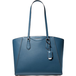 MK Taryn Large Leather Tote Bag - Blue - Michael Kors - ONE SIZE