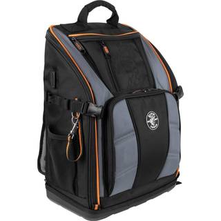 Klein Tools 62482 Tool Backpack Tool-Station Pro Heavy-Duty Organizer med 27 lommer stor indvendig st?bt bundelektriker v?rkt?jstaske