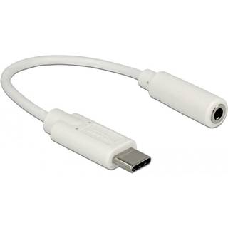 Delock USB-C til 3.5 mm adapter - Hvid