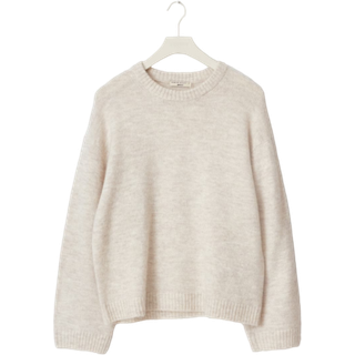 Gina Tricot-Crew neck knitted sweater-Striktrøjer-Hvid-XS-Dame