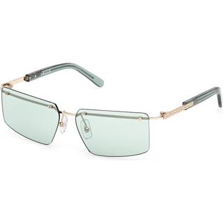 GCDS Unisex GD0061 32N Solbriller Metal Guld Grøn Firkantet Normal