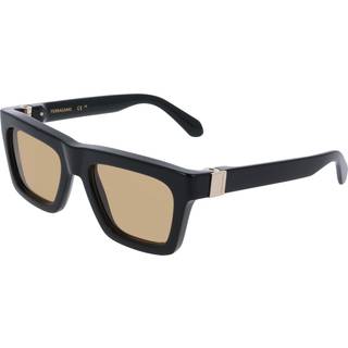 Ferragamo Mand SF2071S 011 Solbriller Acetat Sort Brun Firkantet Normal