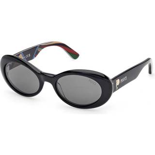 Emilio Pucci Kvinde EP0234 05A Solbriller Acetat Sort Røg Rund Normal