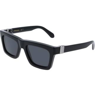 Ferragamo Mand SF2071S 001 Solbriller Acetat Sort Grå Firkantet Normal