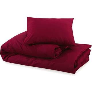 sengetøj 140x200 cm let mikrofiberstof Bordeauxfarvet