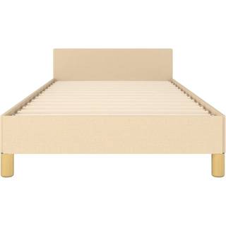 sengeramme uden madras 80x200 cm stof cremefarvet