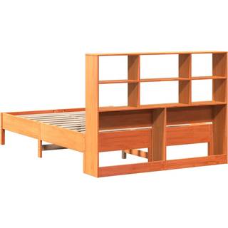 Seng Med Reol Uden Madras 200X200Cm Massivt Fyrretræ - Gyldenbrun / 140 x 190 cm