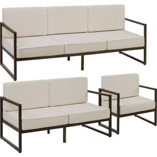 Loungesæt Comosa til 6 personer, XXL-polstring - brun/beige