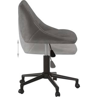 Drejelig Kontorstol Fløjl - Mørkegrå