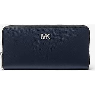 MK Edison Leather Zip-Around Wallet - Blue - Michael Kors - ONE SIZE