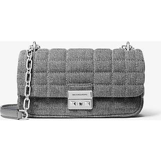 MK Tribeca Small Quilted Denim Shoulder Bag - Grey - Michael Kors - ONE SIZE