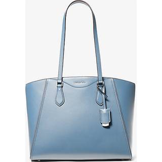 MK Taryn Large Leather Tote Bag - Blue - Michael Kors - ONE SIZE