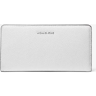 MK Bryant Large Pebbled Leather Snap-Front Wallet - White - Michael Kors - ONE SIZE