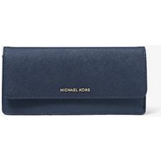MK Jet Set Large Saffiano Leather Snap-Front Wallet - Blue - Michael Kors - ONE SIZE