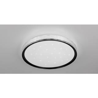 LED-loftlampe Varda, sort, Ø 39 cm, fjernbetjening