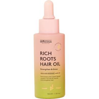delhicious RICH ROOTS AMLA & ROSEMARY HAIR OIL Fugtgivende og lindrende olie Til tør og kløende hovedbund 50 ml - 50 ml