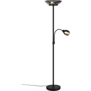Gulvlampe Gerry, sort mat, metal, højde 180 cm