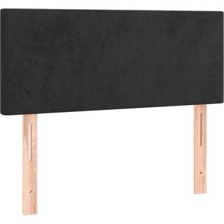 kontinentalseng med madras 100x200 cm fløjl sort