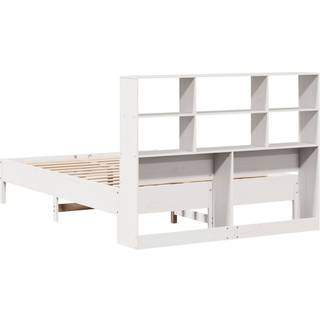 Seng Med Reol Uden Madras 200X200Cm Massivt Fyrretræ - Hvid / 140 x 190 cm