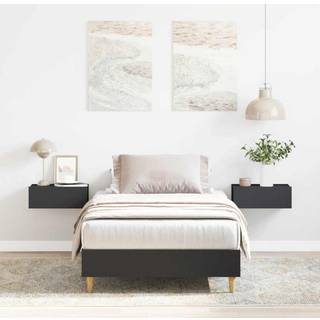 sengestel uden madras 75x190 cm konstrueret træ sort
