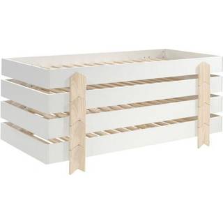 Stabelseng sæt 90 x 200 cm – Modulo, hvid (4 senge)