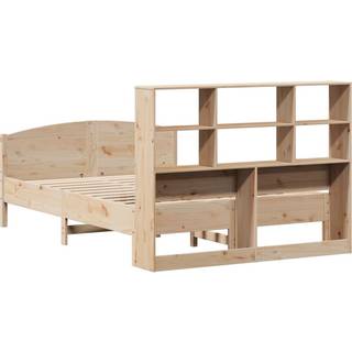 Seng Med Reol Uden Madras Massivt Fyrretræ - Naturfarvet / 120 x 200 cm