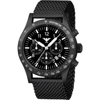 KHS PLABSSC.MB Herrenuhr Platoon Solar Chronograph Meshband Schwarz