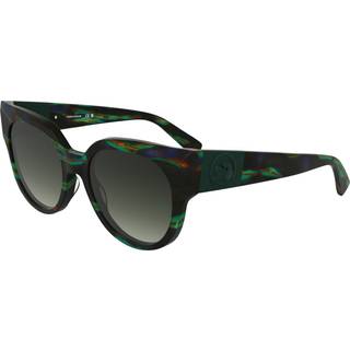 Longchamp LO779S N 009 53 Solbriller Kvinder Grøn - Textured Black Green Orange - 53mm