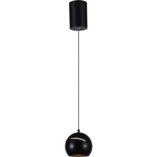 LED hængelampe Ø120 - justerbar wire, berøringslys tænd/sluk, 3000K, sort hus - Kulør : Varm
