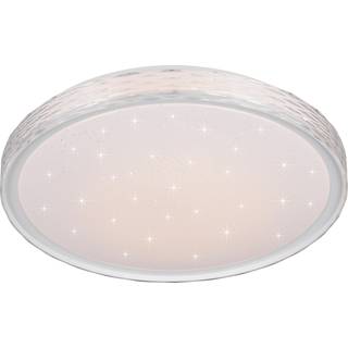 LED-loftlampe Varda, hvid, Ø 39 cm, fjernbetjening