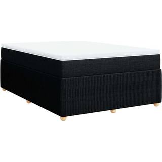 Kontinentalseng Med Madras Stof - Sort / 140 x 190 cm