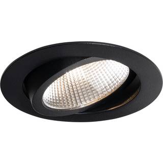 Nedfældet spotlight sort 9,5 cm inkl. LED 1300lm dæmpbar IP23 - Gaius