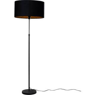 Gulvlampe sort med oval fløjlsskærm 50 cm - Parte