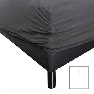 Splitlagen - U-split - 180x200 cm - Antracitgrå - 100% Bomuld jersey lagen - Stræklagen til elevationsseng