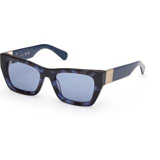 MAX&Co Kvinde MO0124 55V Solbriller Acetat Havana Blå Cat Eye Normal