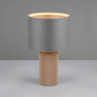 Canio bordlampe, højde 29 cm, grå/brun, pap, 1 x E14