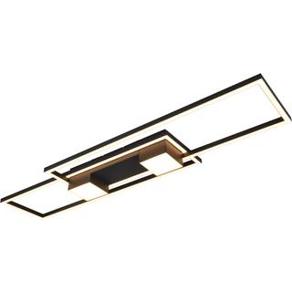 Albany LED-loftlampe, sort, 100 x 28 cm aluminium CCT dæmpbar