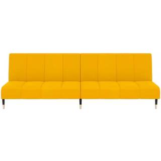 2-personers sovesofa fløjl gul