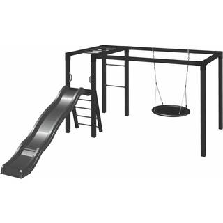 PLUS Daylife gyngestativ, model 4, sort/fyr, 198 x 340 x 208 cm