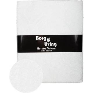 Velour dug - 9 meter - Hvid - Nervøs velour - Pakke med 9 meter