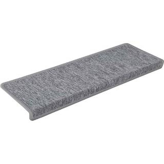 trappemåtter 30 stk. 65x21x4 cm lysegrå rektangulær kant