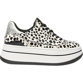 MK Hayes Cheetah Print Calf Hair Platform Trainers - Black - Michael Kors - EU 38.5