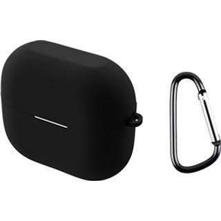 Samsung Galaxy Buds3/Buds3 Pro Silikone Cover med Karabinhage - Sort