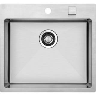 Lavabo Stålvask Kubus 540 Soft til køkken m/automatisk løft-op funktion i Rustfrit stål
