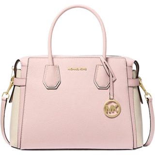 MK Mercer Medium Color-Block Belted Satchel - Pink - Michael Kors - ONE SIZE