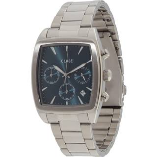 CLUSE Silver Quartaut Chronograph Blue Watch - Silver